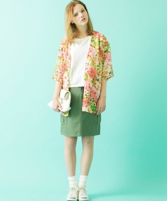 Factor=　花柄シフォンガウン