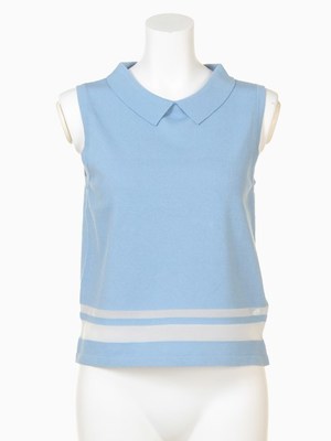 POLO/C SLV-LESS TOP/ROSE BUD