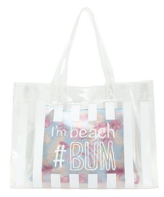 ポーチ付きビニールトート