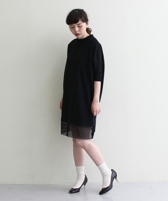 ポコポコジャガード×メッシュ　ドルマンﾜﾝﾋﾟｰｽ