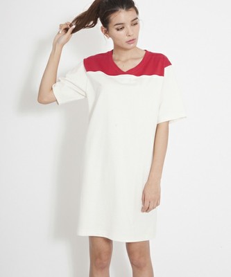BI COLOR FOOTBALL TEE DRESS FREAK　（ワンピース/Vネック）