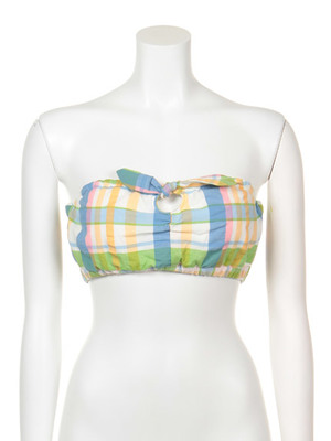 チェック柄ブラトップ