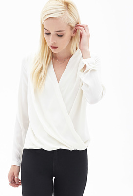 FOREVER 21 ドレープサープリスブラウス