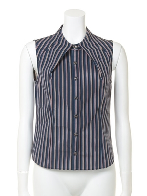 Lily Brown (リリーブラウン)  ノーカラーブラウス