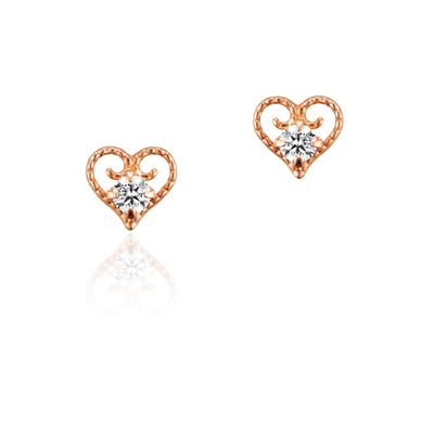 K10ピンクゴールドピアス