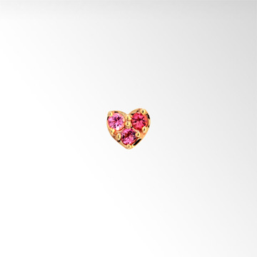 STAR JEWELRY girl HEART PIERCED EARRING