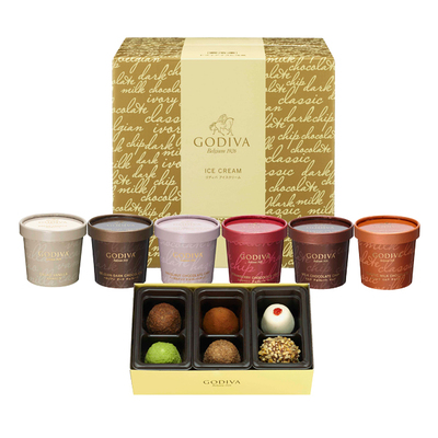【送料込】ゴディバ(GODIVA)カップアイス&トリュフ7個