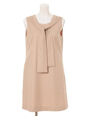 肩リボンミニワンピ