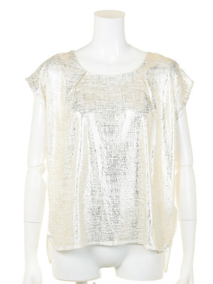 箔プリントブラウス