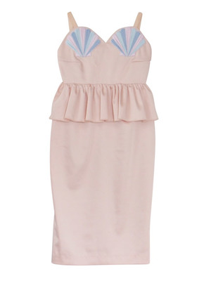 shell peplum one-piece