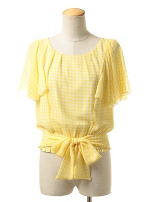 シアーギンガムフレアトップス