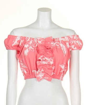 フラワーオフショルトップス