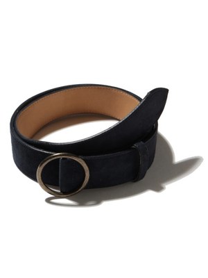 リングバックルスエードベルト