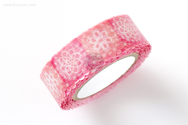 ナミナミマスキングテープ レース・ピンク