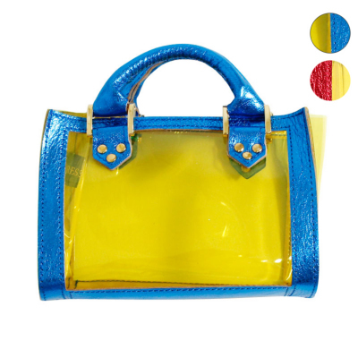 DRESSCAMP (ドレスキャンプ) COLLECTION LINE ミニクリアバッグ(ブルー/レッド)