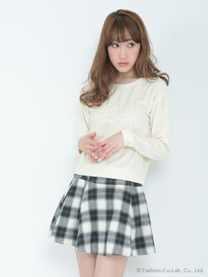 ネルチェックフレアスカート