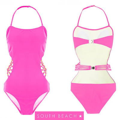 タンキニ バックカット ピンク