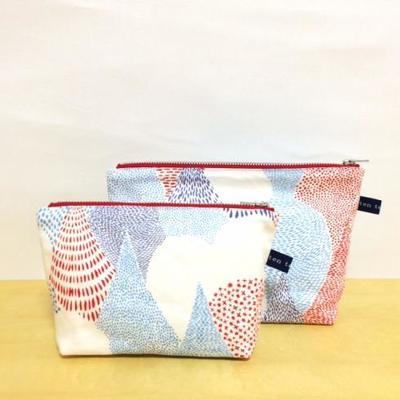 プリント生地のポーチ　mori