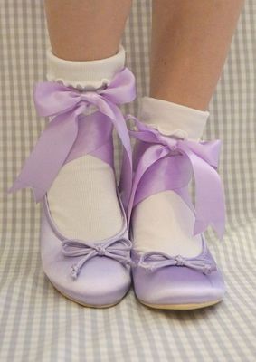 ballet ribbon shoes（ラベンダー）