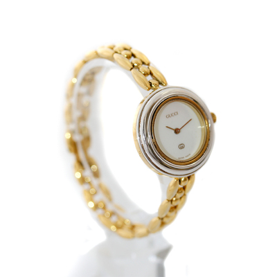 GUCCI ステンレス ゴールド レディースウォッチ11/12