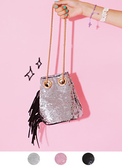 サイドフリンジスパンコールバッグ