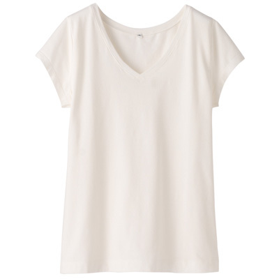 汗じみしにくいUVカットキャップスリーブTシャツ