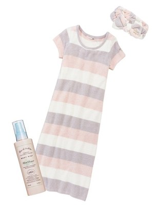 gelato pique (ジェラートピケ)  moco moco'スムーズィー'3ボーダードレス&ヘアバンド&ボディミストset