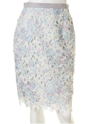 レースプリントタイトスカート/JUSGLITTY