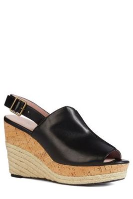 エスパドリーユ ピープトウ ウェッジ