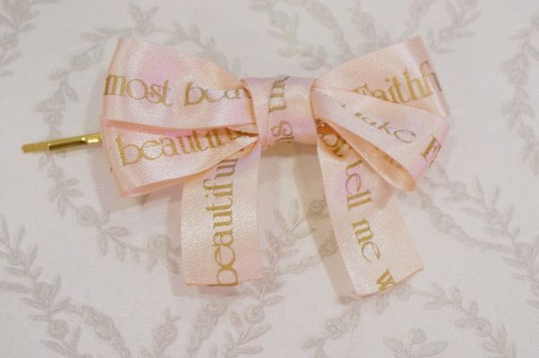 Princess Ribbon ヘアピン(ピンク)