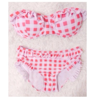 フリルギンガムチェック ビキニ