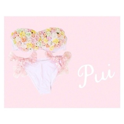 部分ミックス フラワー水着