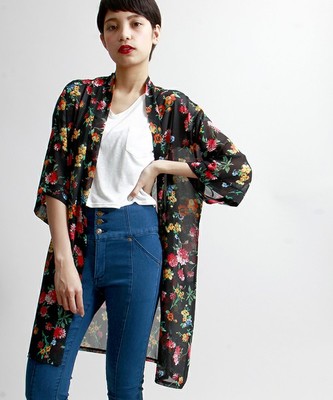 フラワーシフォンガウン