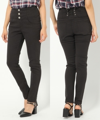 レースUPハイウエストスキニー