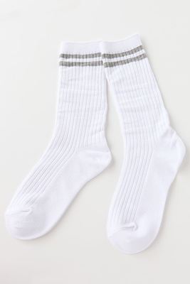 リブ2本ラインソックス