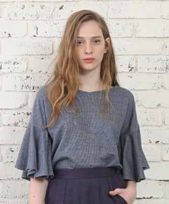 Omekashi　インレイフレア袖プルオーバー