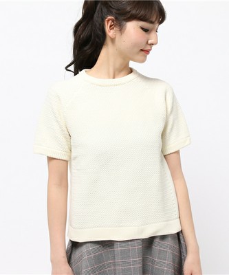 Ciaopanic（チャオパニック）ナイロン糸バスケ編みラグランP/O