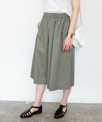 ブロードギャザーガウチョパンツ