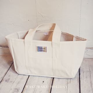 ハンドメイド1号帆布ビッグトートバッグ（キナリ/キャンバス）