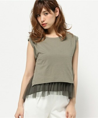 AULA AILA（アウラアイラ）レイアードプリーツトップ