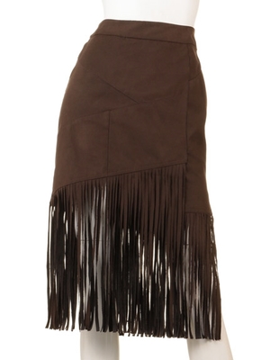 スウェードフリンジスカート