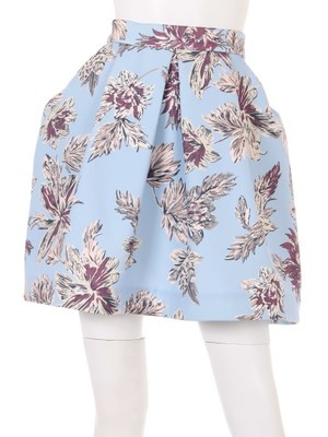 フラワープリントミドルスカート