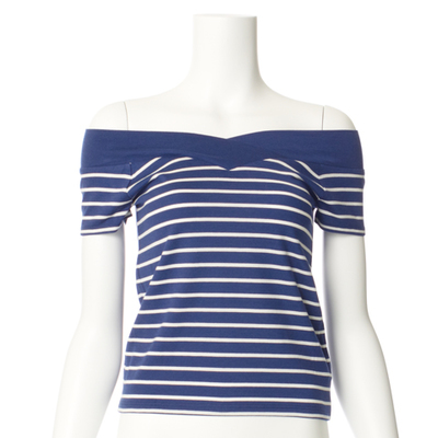 Vネックオフショルプルオーバー