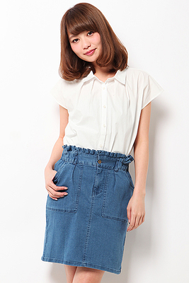 ウエストギャザータイトスカート