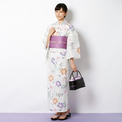 百合にストライプ