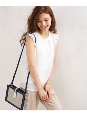 ロールカラーシアーチェックブラウス