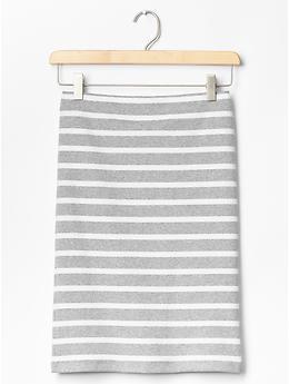 Stripe knit pencil skirt