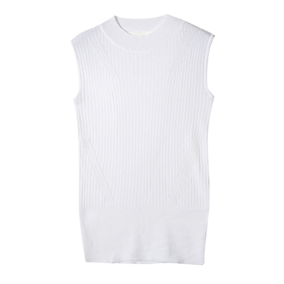  クルーネックノースリーブニット (アイボリー)