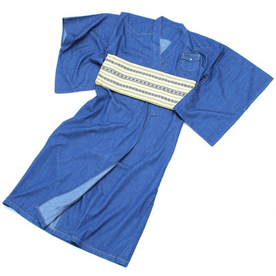 デニムミニゆかたセット（帯：黄）