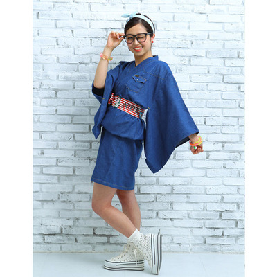 デニムミニゆかた